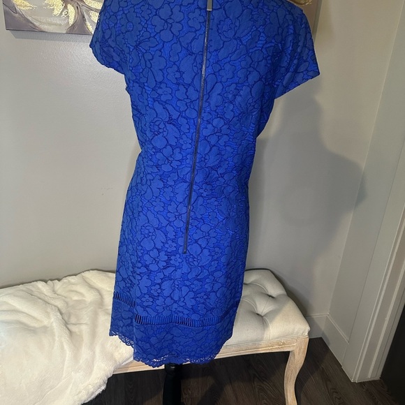 Vince Camuto Beautiful Royal Blue Lace Dress size 12 - Picture 4 of 5